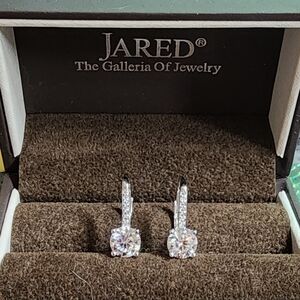 Gorgeous Certified 1 Carat Moissanite Diamond Drop Earrings
